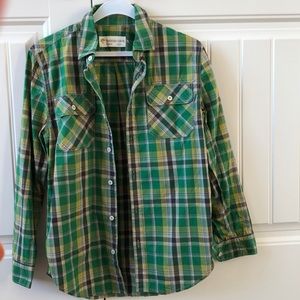 Tucker and Tate green plaid cotton shirt